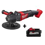 M18 FUEL 18V Lithium-Ion Brushless Cordless 7 in. Variable Speed Polisher with HIGH OUTPUT XC 8.0Ah Battery