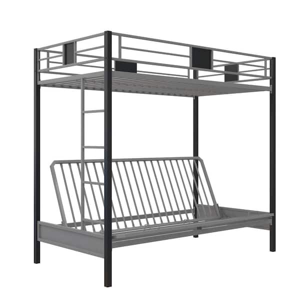 Dhp Sunrise Silver Metal Twin Over, Twin Over Full Size Futon Bunk Bed