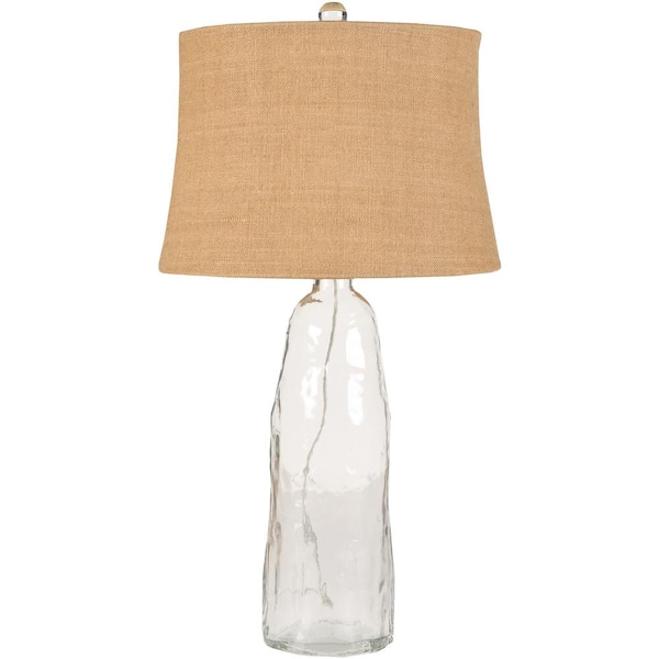 Livabliss Marinette 33 in. Clear Glass Table Lamp
