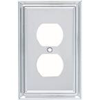 Chrome 1-Gang Duplex Outlet Wall Plate (1-Pack)