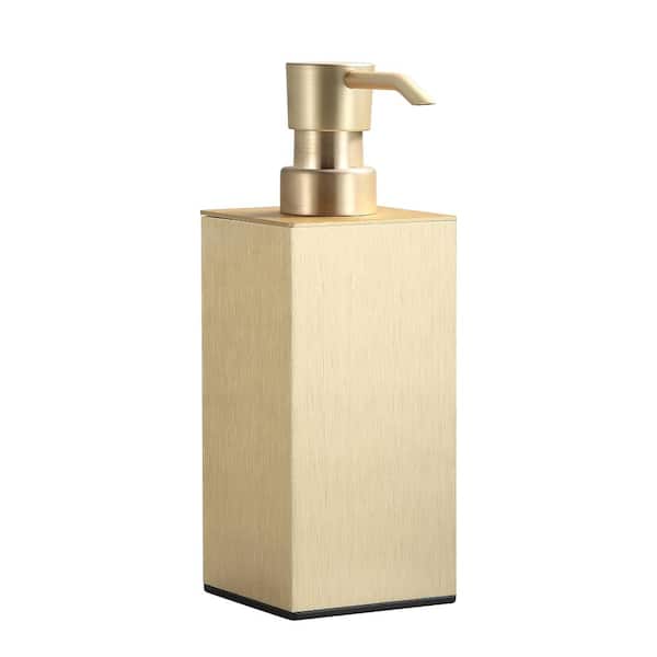 240ml Brushed Brass Soap Dispenser Lotion Dispenser Refillable Countertop Aluminum