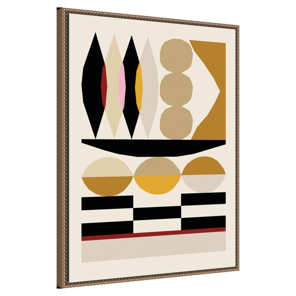 Abstract Geometric Beaded Framed Canvas Wall Art 23 x 30