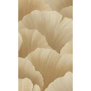 Brown Coral Like Petals Bold Floral Printed Non-Woven Non-Pasted Textured Wallpaper 57 sq. ft.