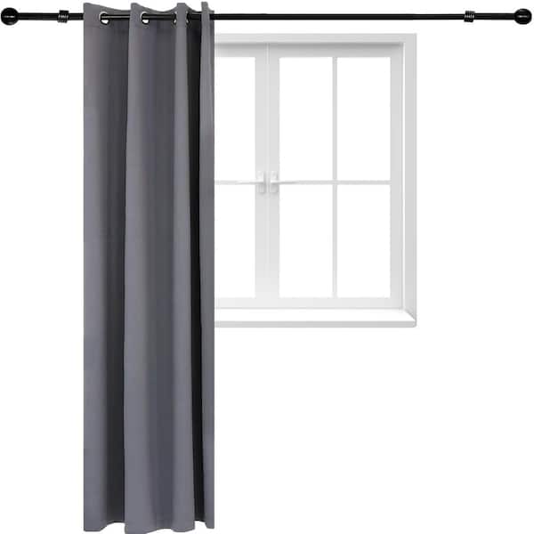 Sunnydaze Decor Indoor/Outdoor Blackout Curtain Panel with Grommet Top - 52 x 96 in (1.32 x 2.43 m) - Gray