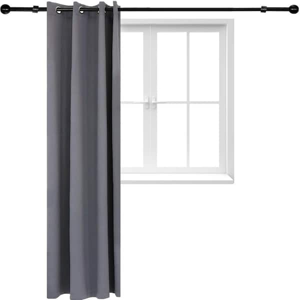 Sunnydaze Indoor/Outdoor Blackout Curtain Panel with Grommet Top - 52 x 96 in (1.32 x 2.43 m) - Gray