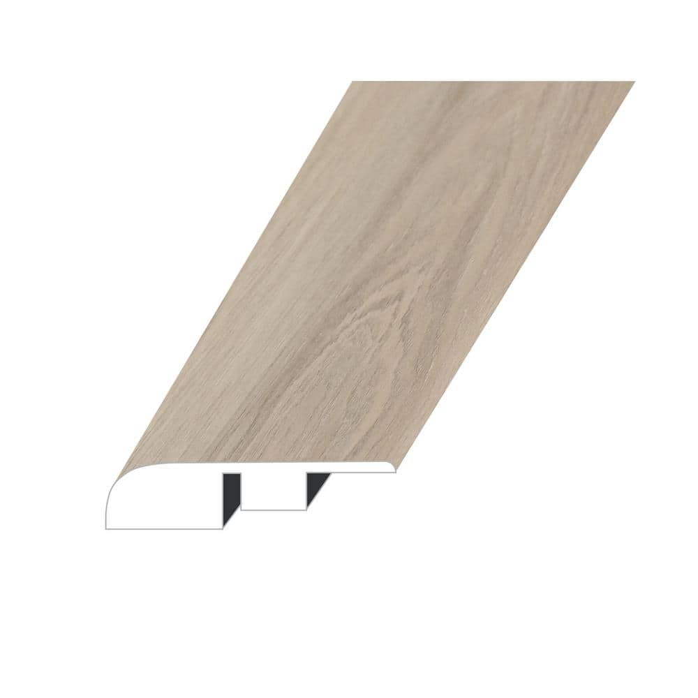 Domaine Satin Beige 0.5 in. T x 1.5 in. W x 94.5 in. L Vinyl End Cap Moldin