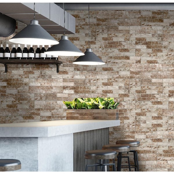 White Washed Brick 6 in. x 24 in. Porcelain Floor and Wall Tile (448 sq. ft/Pallet)