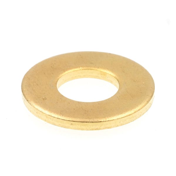 Prime-Line #14 x 9/16 in. O.D. SAE Solid Brass Flat Washers (50-Pack)