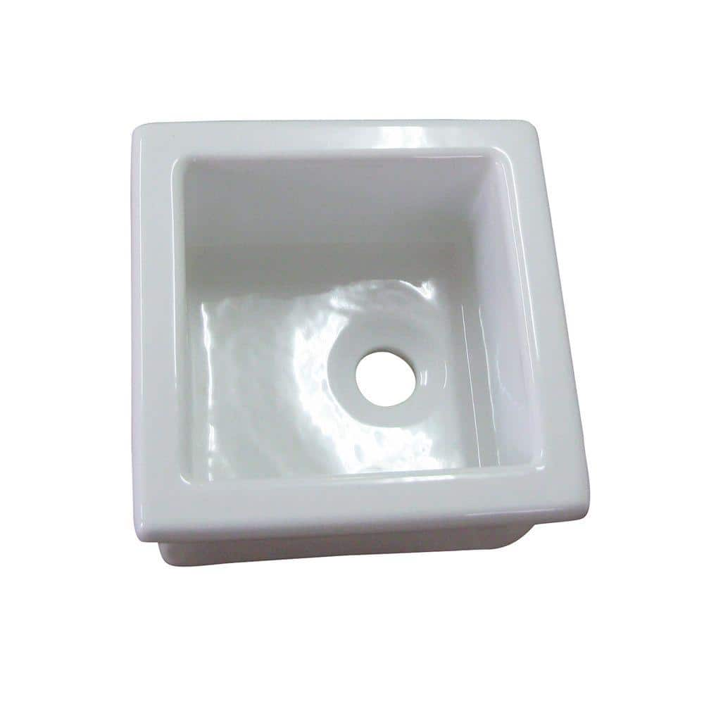 Barclay Products Drop In Fire Clay Bathroom Sink In White Ls330 The Home Depot