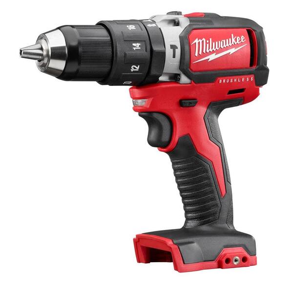 Milwaukee - M18 18-Volt Lithium-Ion Brushless Cordless 1/2 in. Compact Hammer Drill (Tool-Only)