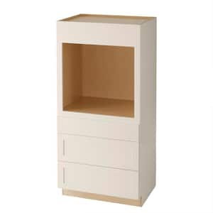 Avondale 33 in. W x 24 in. D x 72 in. H Ready to Assemble Plywood Shaker Single Oven Kitchen Cabinet in Antique White