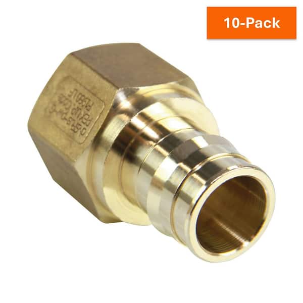 Uponor ProPEX 1 in. PEX-A Expansion Barb x 1 in. NPT Lead-Free Brass Female Threaded Adapter (10-Pack)