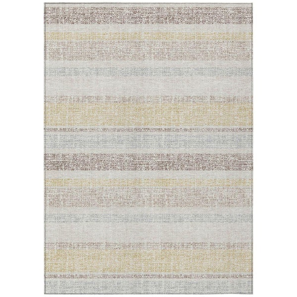 Chantille Machine Washable Indoor/Outdoor Abstract ACN2122 Ivory 5 ft. x 7 ft. 6 in. Area Rug
