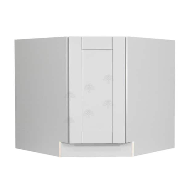 LIFEART CABINETRY Anchester Assembled 36x34.5x24 in. Base Diagonal Cabinet in Light Gray