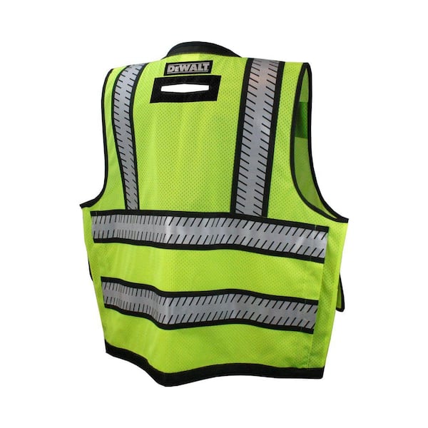 MAXIMUM SAFETY High Visibility Yellow Polyester Mesh Surveyor's Vest with  Reflective Tape and Plan Pocket MX46219-OCC8 - The Home Depot