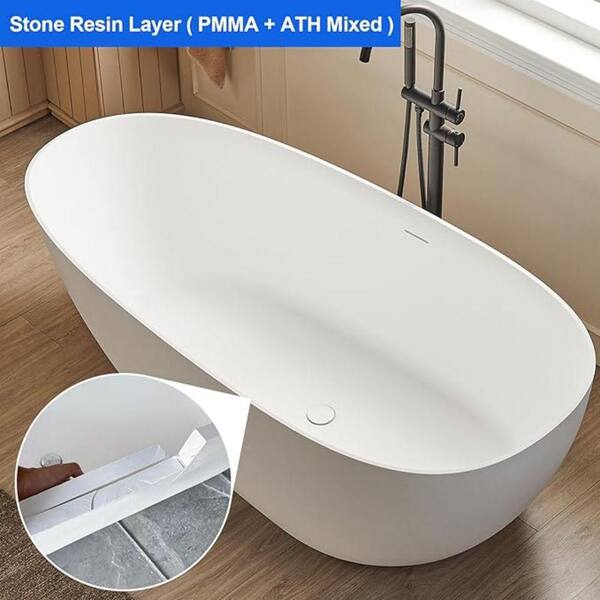 Xspracer Moray 67 in. x 32 in. Solid Surface Stone Resin Flat
