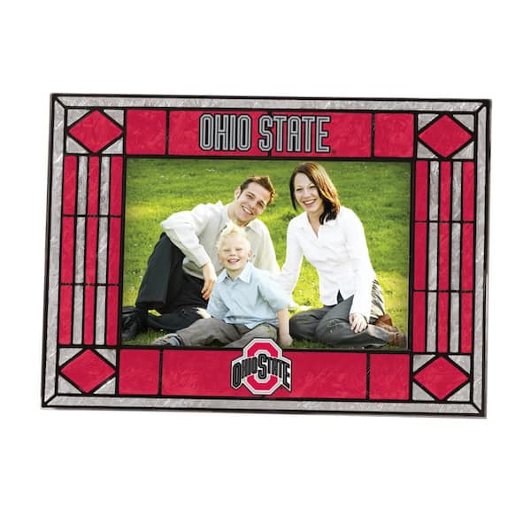 The Memory Company NCAA 4 in. x 6 in. Gloss Multicolor Art Glass Ohio State Picture Frame