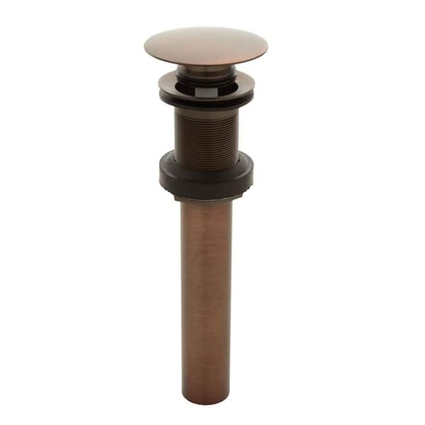 SIGNATURE HARDWARE Mushroom Style Pop-Up Bathroom Drain with No Overflow Holes