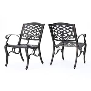 Copper Aluminium Outdoor Lounge Chair, Phonenix Arm Chair, Set of 2