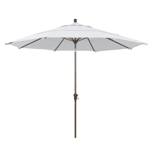 California Umbrella 11 ft. Champange Aluminum Market Patio Umbrella ...