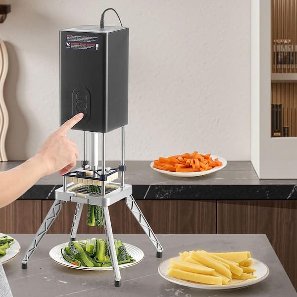 Commercial French Fry Cutter, Stainless Steel Slicer with 1/2 & 3/8in. Blades, for Potato, Vegetables, Home & Restaurant