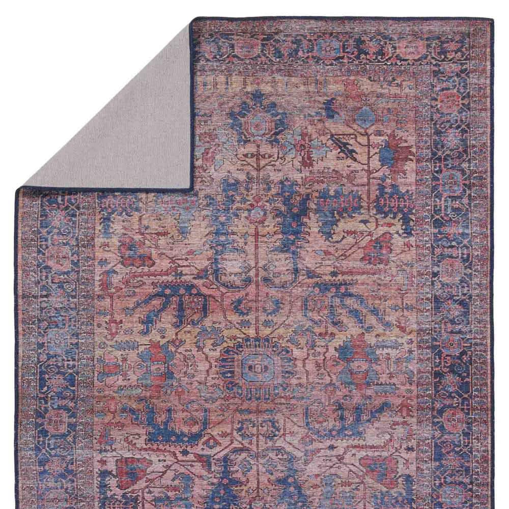 Ainsworth Medallion Blue and Beige 5'3"x8' Easy-Care Area Rug