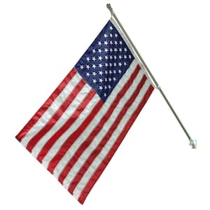 5/' Wooden Flag Pole Kit Nylon White Bracket 3x5 State Of Maryland Polyester Flag
