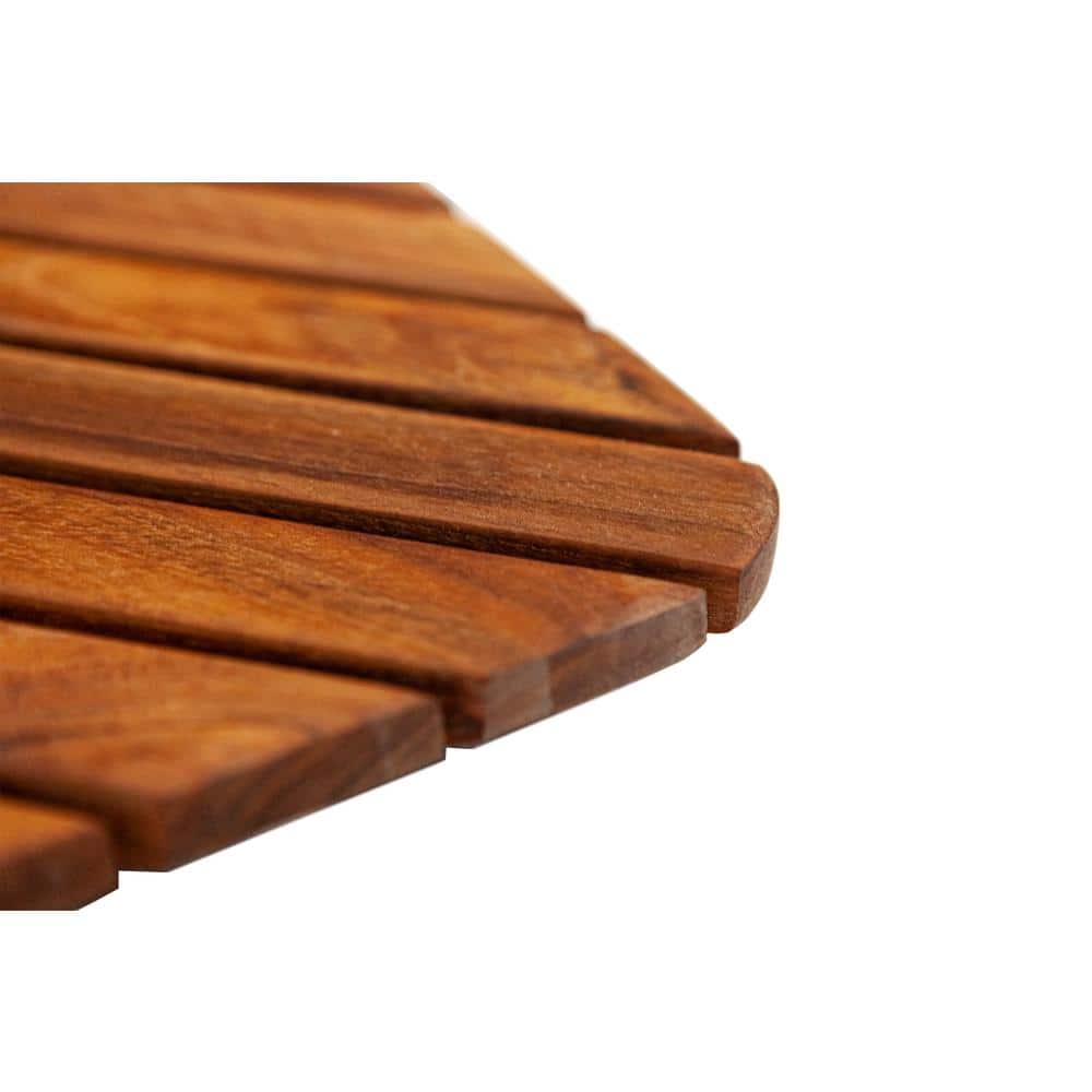 Nordic Teak 30" x 30" Oiled Wooden Bath Mat