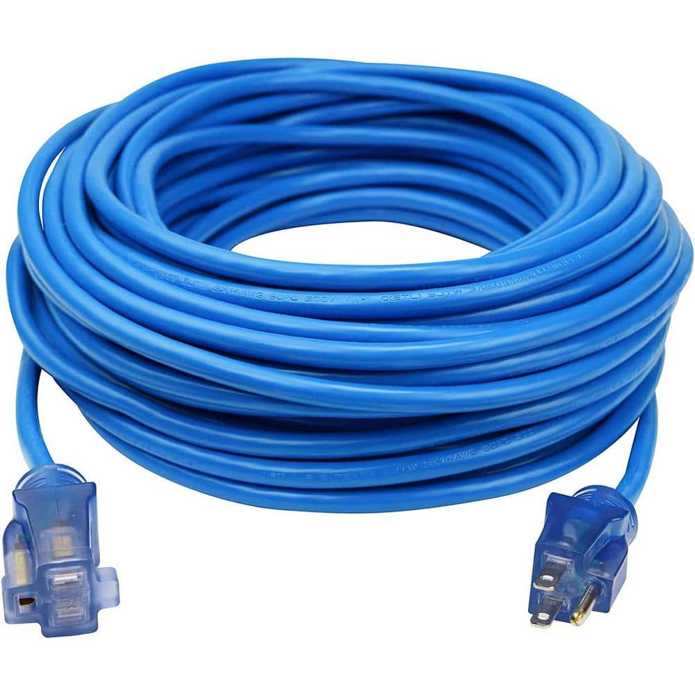 100 ft. 16/3 1 SJTW Extreme Cold Weather Outdoor Extension Cord with Lighted End, Power Indicator Light, Blue price history on PriceWatchPro