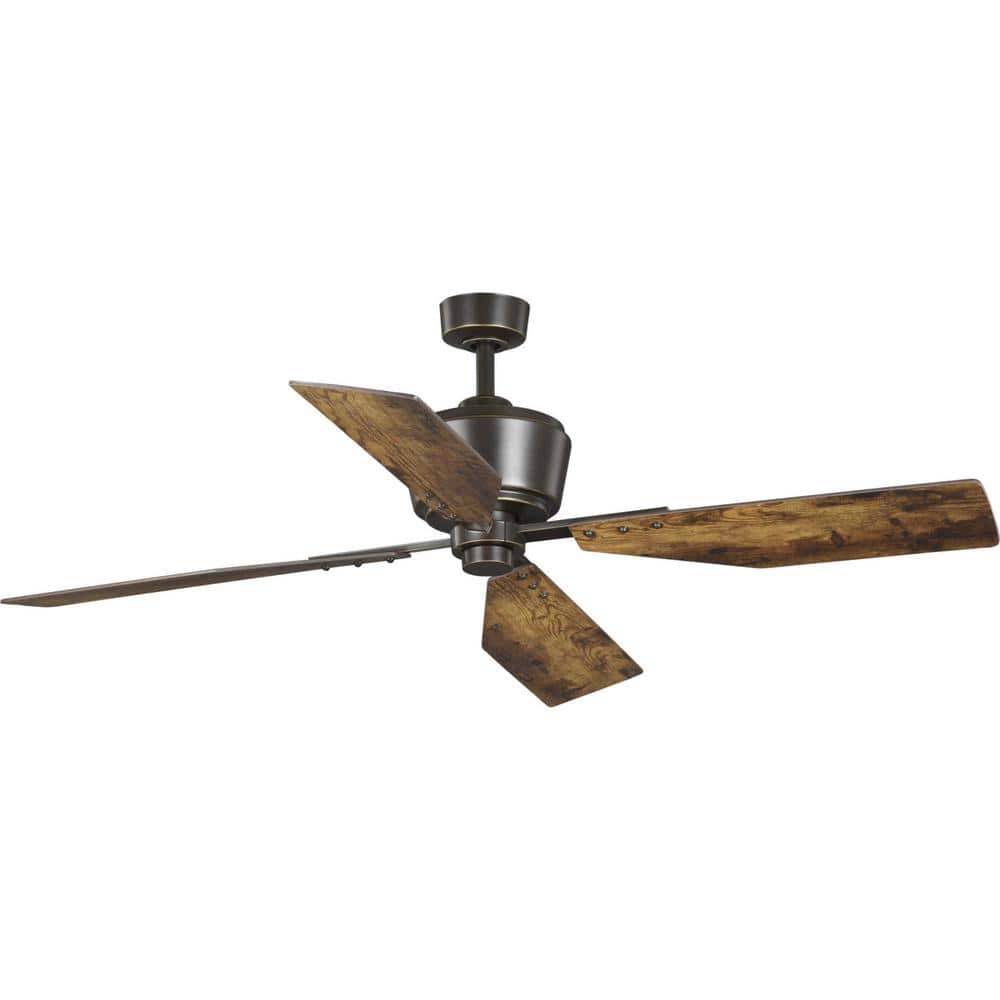 Chapin 56" Oil Rubbed Bronze Ceiling Fan with Remote and Lighting