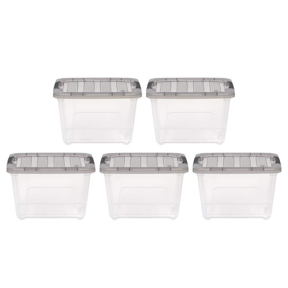 19 Qt./4.75 Gal. Plastic Storage Boxes with Latching Lids, Clear (Set of 5) price history on PriceWatchPro