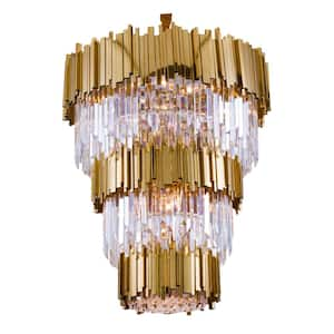 Ezra I 18-Light Gold Crystal Chandelier