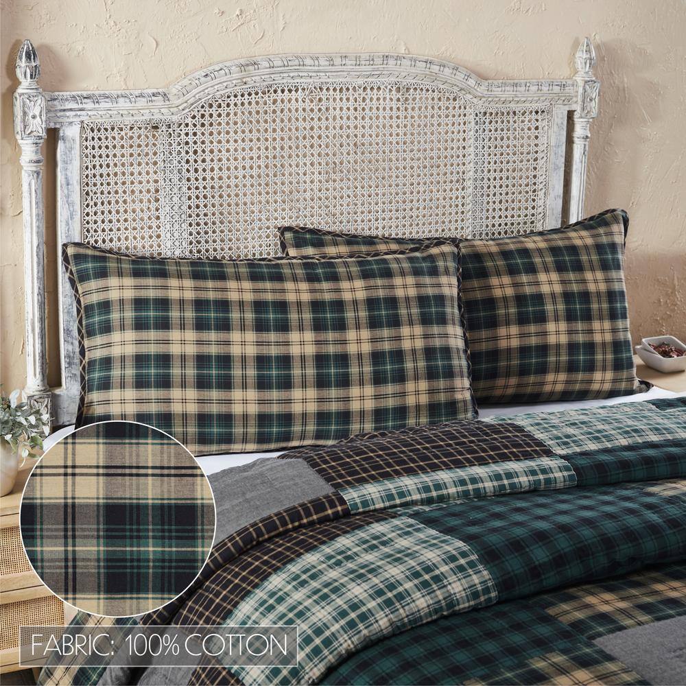 Pine Grove King Plaid Cotton Pillow Sham