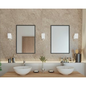 Inspire Collection 1-Light Polished Chrome Etched Glass Traditional Bathroom Wall Sconce
