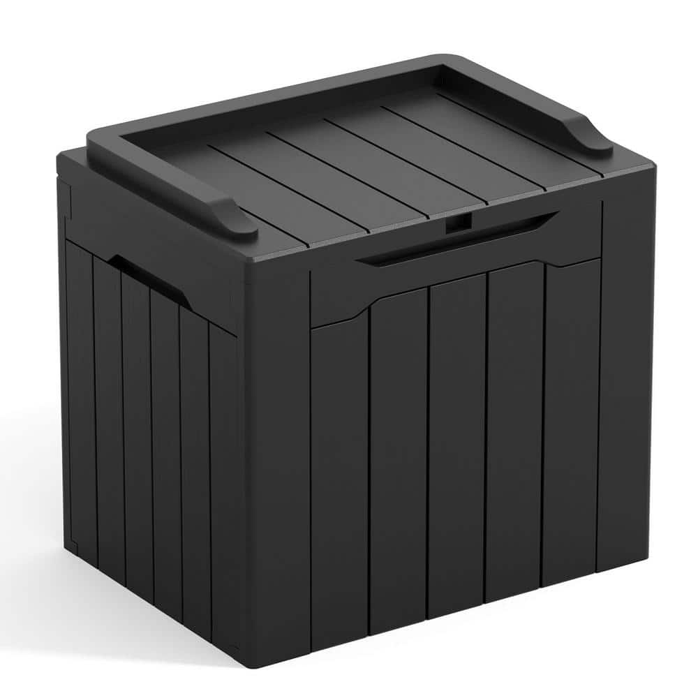 Tozey 32 Gal. Mecha Style Black Polyresin Deck Box V-PSB-0063-0 - The ...