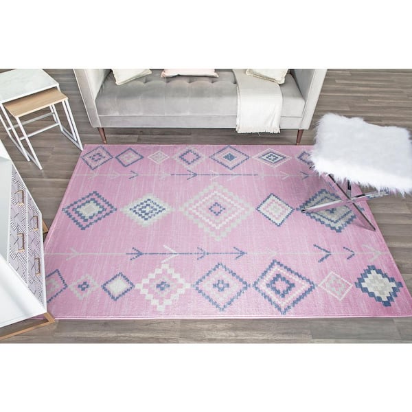 Bodrum Native Pink 2'x4' Moroccan Area Rug