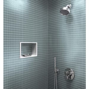 Chic Gray 11.8 in. x 11.8 in. 1 in. x 1 in. Matte Finished Glass Mosaic Tile (9.67 sq. ft./Case)