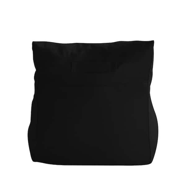  Stylish Black Adult Bean Bag Chair & Lounger, 86 H x 27 W x  43 D Size, Refillable, Removable Cover, Zipper Closure