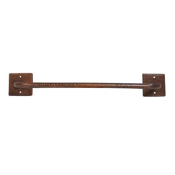Premier Copper Products 18 in. Hand Hammered Copper Towel Bar in Oil Rubbed Bronze