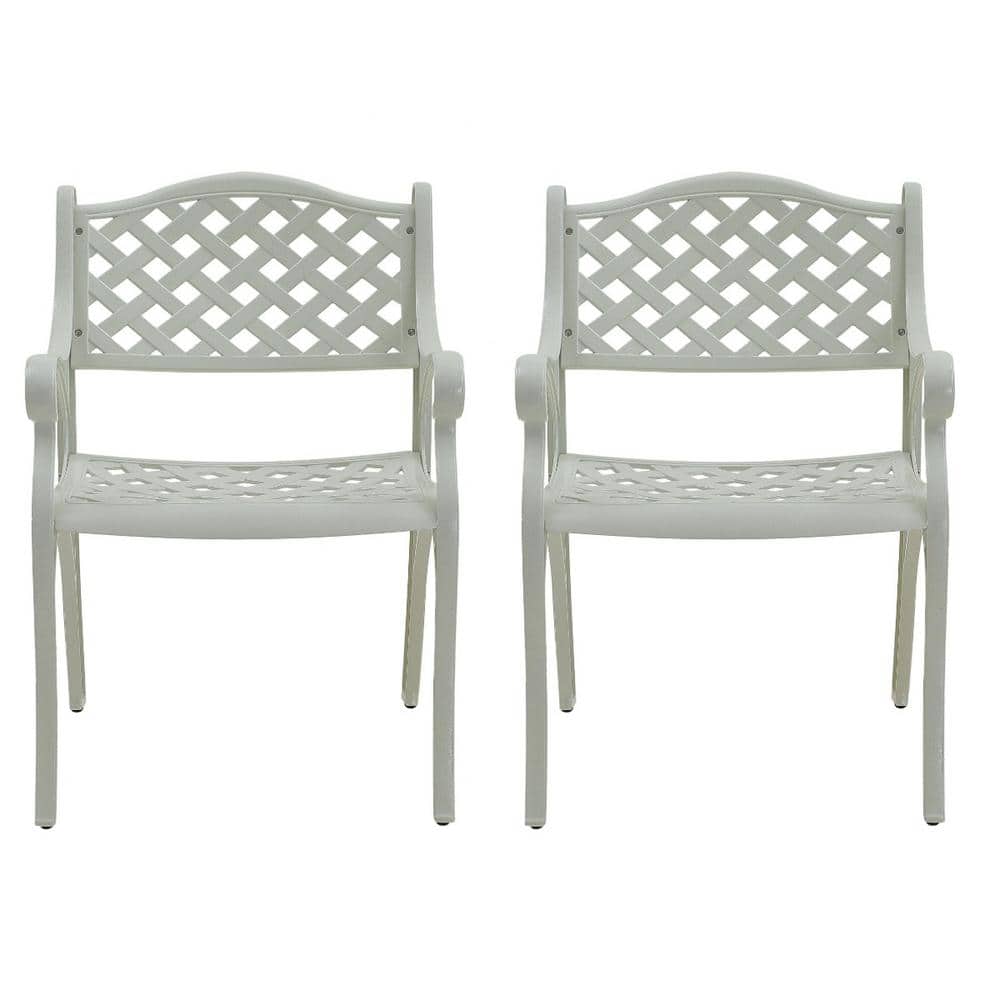 Cast Aluminum Dining Chair in White Ergonomic, Waterproof, Rust-Proof price history on PriceWatchPro