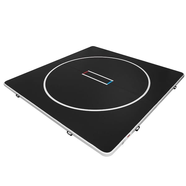 169 sq. ft. Waterproof PVC, Circle Pattern, Black, Arts 100 mm Thick Exercise Mat 13 ft. x 13 ft.