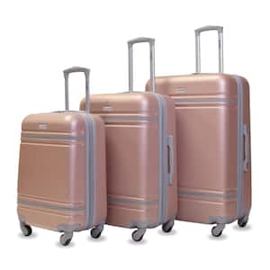 Varsity 3-Piece Rose Gold/Grey Expandable Hardside Spinner Luggage Set