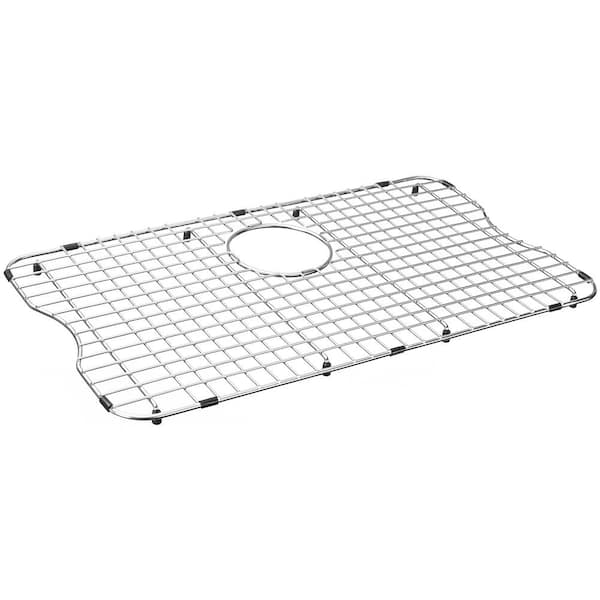 SERENE VALLEY 26.61 in. x 14.8 in. Rear Drain Heavy-Duty Stainless Steel Sink Grid