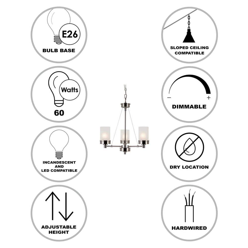 Fusion Urban Swag 22" Brushed Nickel Outdoor Chandelier with Frosted Glass Shades