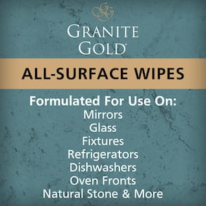 Daily All-Surface Countertop Cleaner Wipes for Natural Stone, Glass, Stainless Steel and More (2-Pack)