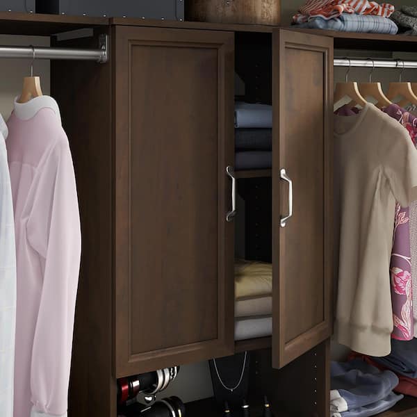 Style+ 25 in. W Traditional Chocolate Closet Door Kit