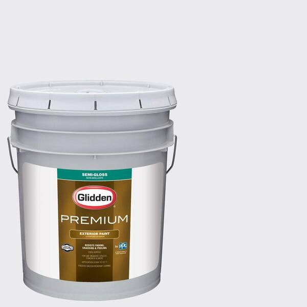 Glidden Premium 5-gal. #HDGB56U Pearl Drop Semi-Gloss Latex Exterior Paint