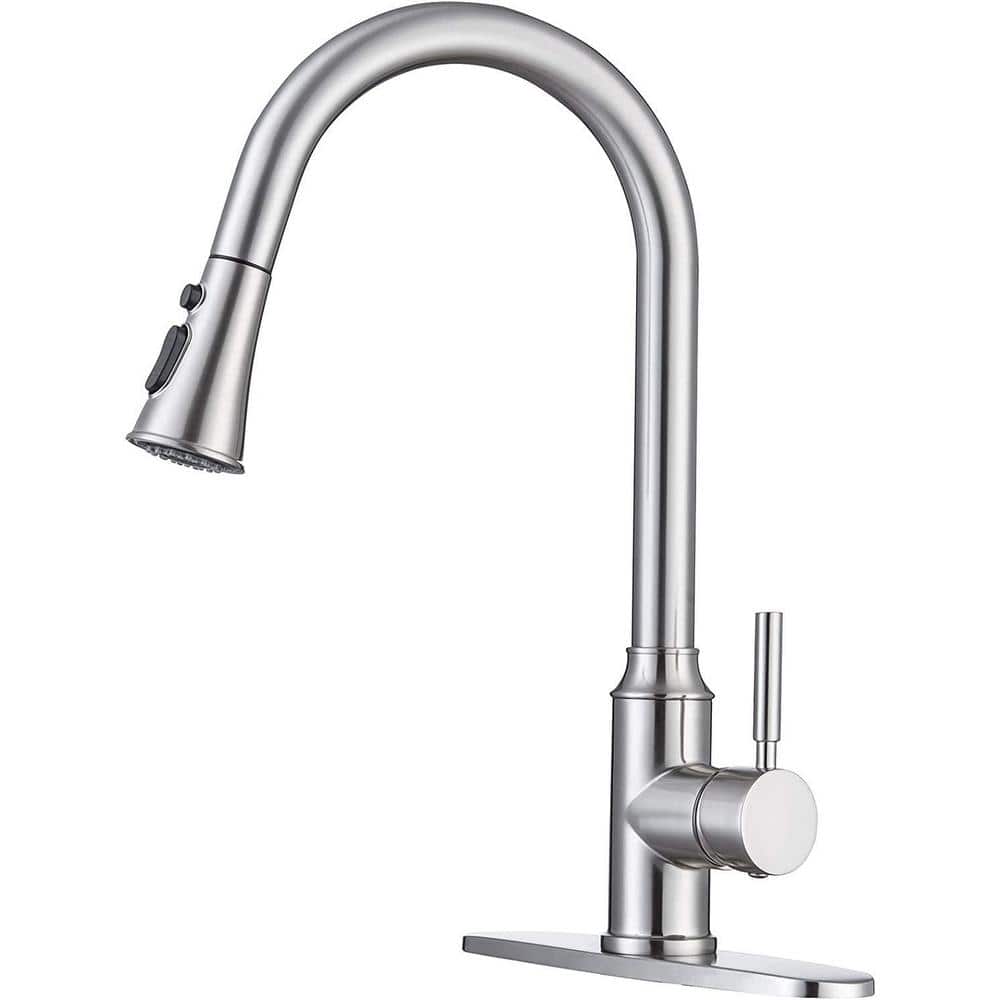 Roxy Single Handle Deck Mount Standard Kitchen Faucet 9.57- in. W Gray 16GS