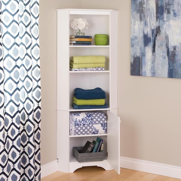 Prepac Elite Tall White Storage Cabinet