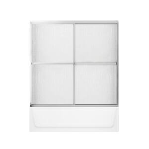 Maui 30 in. x 60 in. x 74 in. Bath and Shower Kit with Right Drain in White and Privacy Glass Door in Chrome